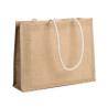 Bolsa de playa de yute y asas largas