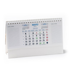 Calendario Sobremesa horizontal con anillas