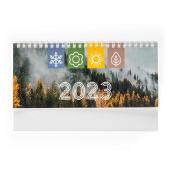 Calendario Sobremesa horizontal con anillas