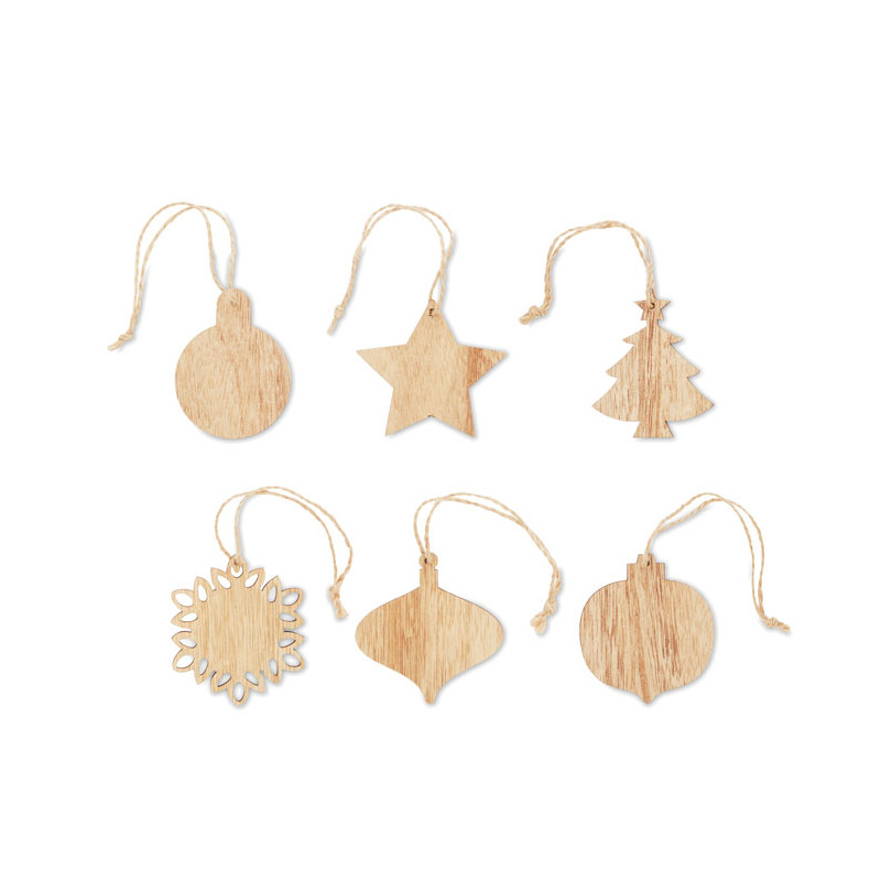 Adornos navideños de madera