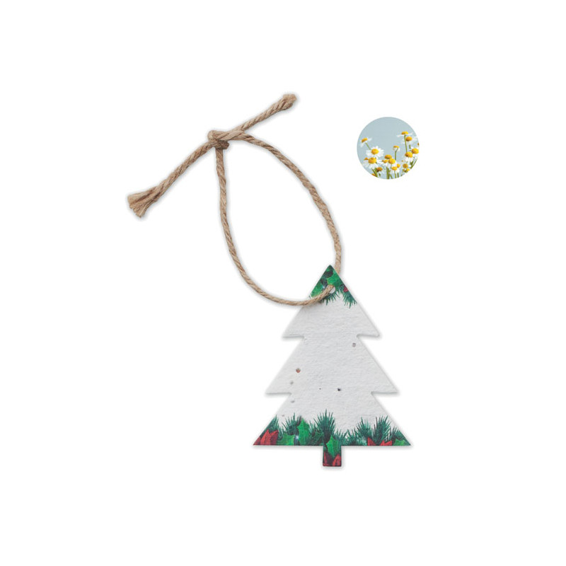 Adorno navideño papel semillas