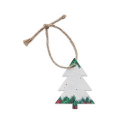 Adorno navideño papel semillas
