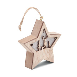 Estrella de MDF con luz