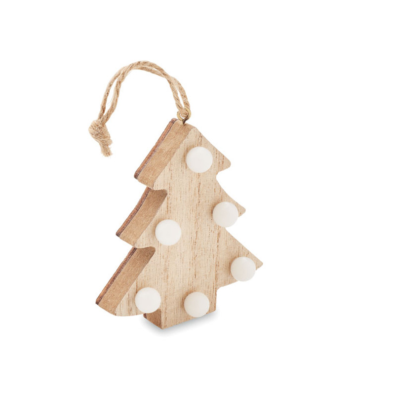 Árbol de madera con luces