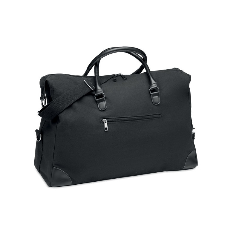 Bolsa fin de semana en canvas 340gr/m² con detalles en PU reciclado.