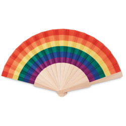Abanico de madera rainbow