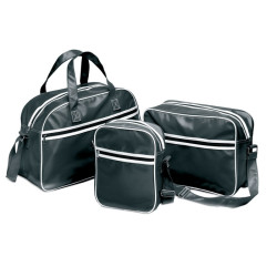 Bolsa deporte estilo bowling de PVC con asas y banderola.
