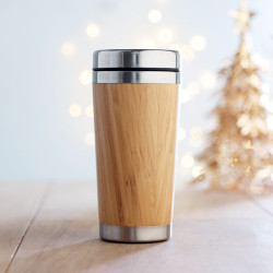 Vaso bambú doble capa 400 ml