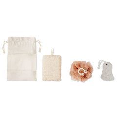 Set de baño en bolsa jute