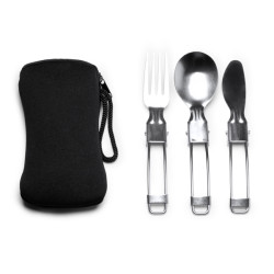 Set Cubiertos plegables de acero inoxidable