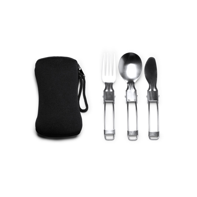 Set Cubiertos plegables de acero inoxidable