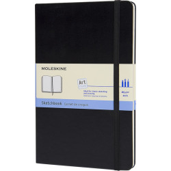 Cuaderno de dibujo grande "Moleskine" - Negro intenso