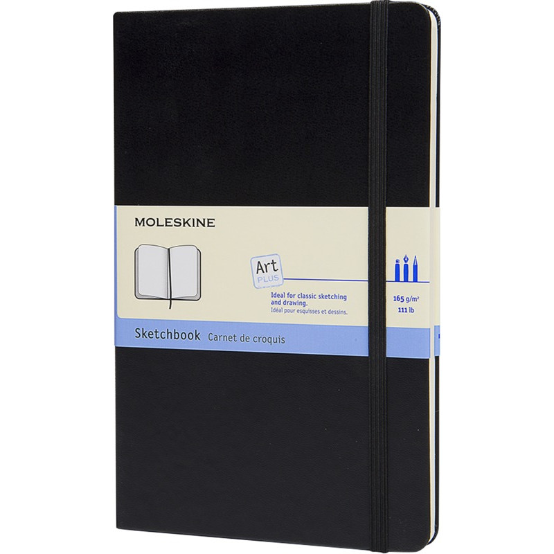 Cuaderno de dibujo grande "Moleskine" - Negro intenso
