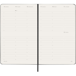 Agenda vertical L de 12 meses con tapa dura "Moleskine" - Negro intenso
