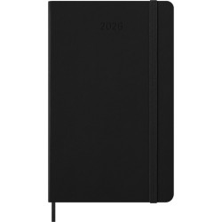 Agenda vertical L de 12 meses con tapa dura "Moleskine" - Negro intenso