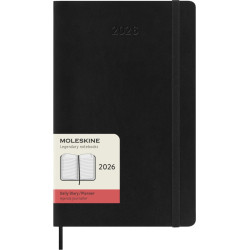 Agenda diaria de 12 meses con tapa blanda "Moleskine" - Negro intenso