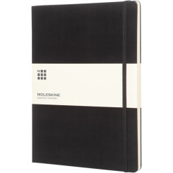 Libreta de tapa dura XL rayada "Classic" - Negro intenso