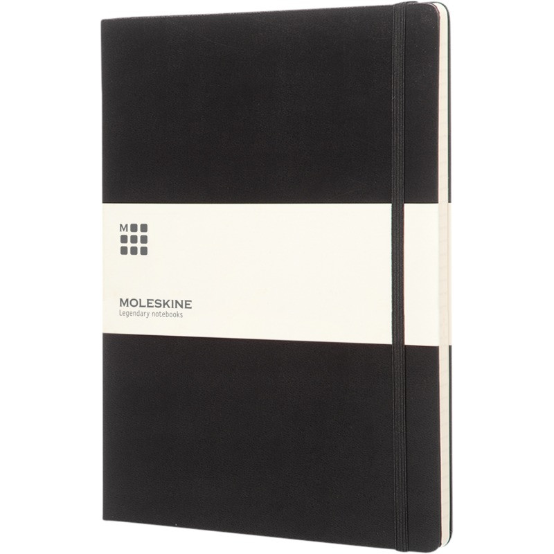 Libreta de tapa dura XL rayada "Classic" - Negro intenso