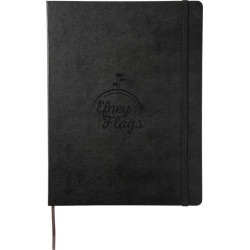 Libreta de tapa dura XL rayada "Classic" - Negro intenso
