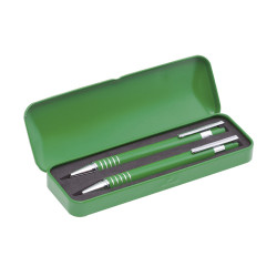 Set bolígrafo y portaminas aluminio