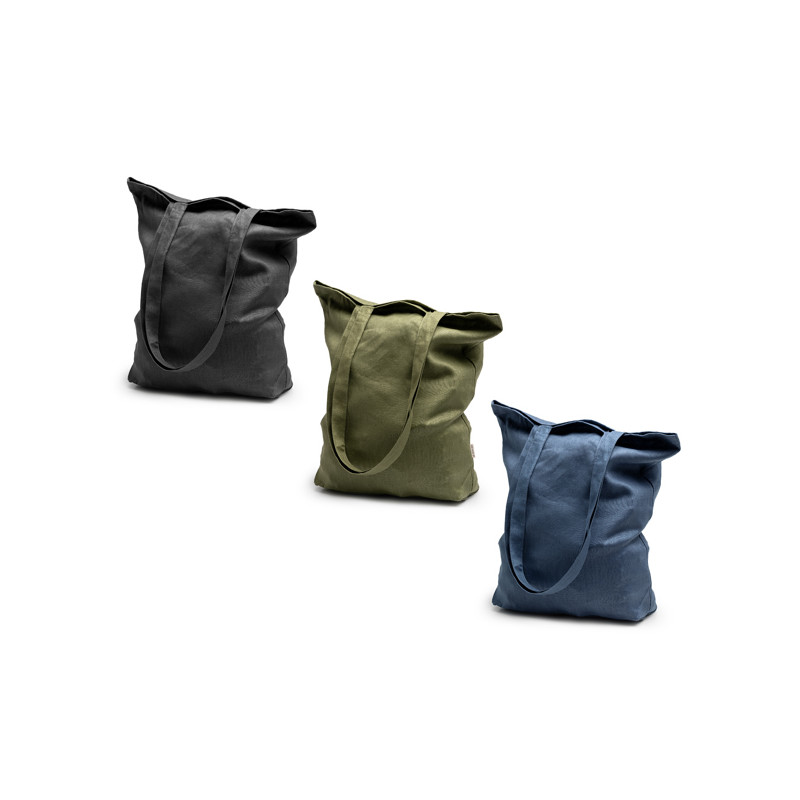 Bolsa de cáñamo con fuelle y asas largas reforzadas