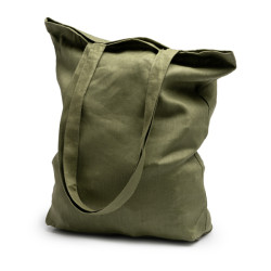Bolsa de cáñamo con fuelle y asas largas reforzadas