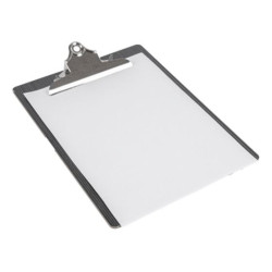 TABLA PORTA MENÚ CON CLIP 22,9x31,8x0,4 CM NEGRO MDF
