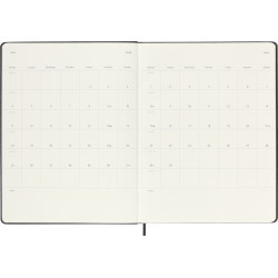 Agenda semanal XL de 12 meses con tapa dura "Moleskine"