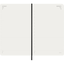 Agenda diaria de 12 meses con tapa blanda "Moleskine"