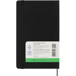 Agenda semanal L con tapa dura sin fecha "Moleskine"