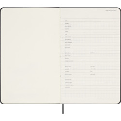 Agenda semanal L con tapa dura sin fecha "Moleskine"