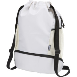 Bolsa deportiva de 18 L con cordón y compartimento inferior de material reciclado con certificado GR