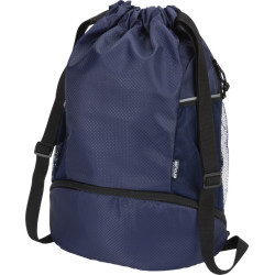 Bolsa deportiva de 18 L con cordón y compartimento inferior de material reciclado con certificado GR