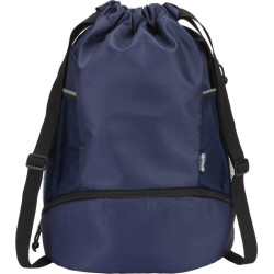 Bolsa deportiva de 18 L con cordón y compartimento inferior de material reciclado con certificado GR