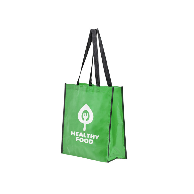 Bolsa de rafia laminada brillante reutilizable