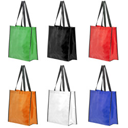 Bolsa de rafia laminada brillante reutilizable