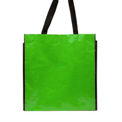Bolsa de rafia laminada brillante reutilizable