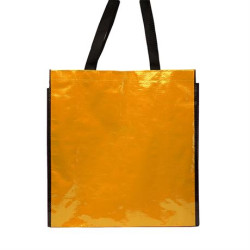 Bolsa de rafia laminada brillante reutilizable