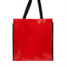 Bolsa de rafia laminada brillante reutilizable