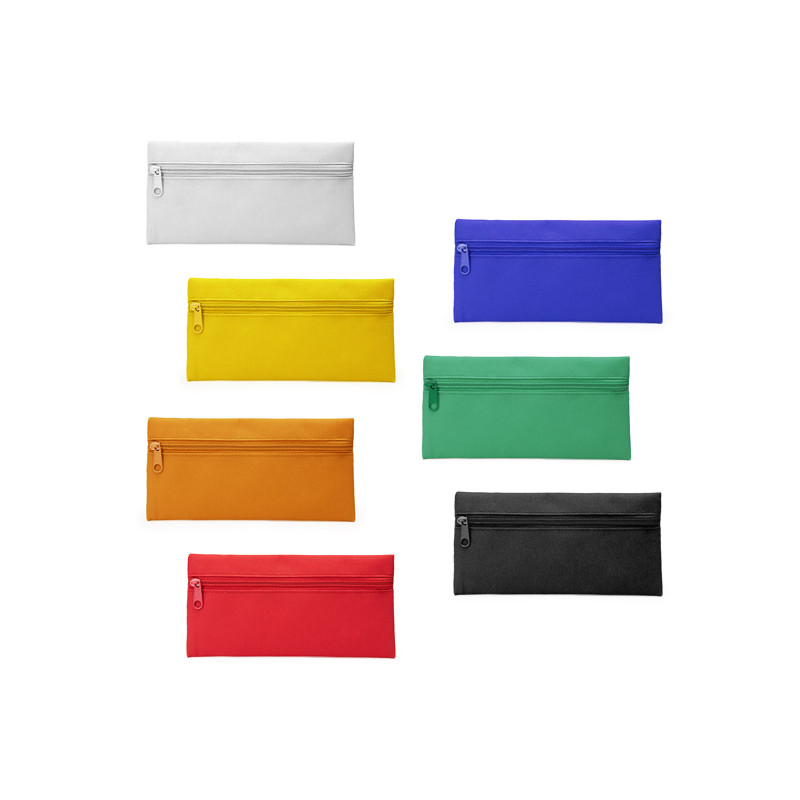 Estuche de color liso con cremallera a juego