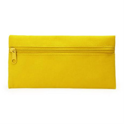 Estuche de color liso con cremallera a juego