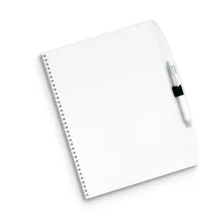 Bloc de notas A4 y bolígrafo   