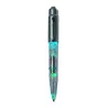 Bolígrafo con luz y mecanismo de giro. 1 pila botón incluida. Escritura azul.