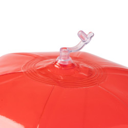 Balón inflable de PVC translúcido.