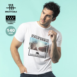 Camiseta Adulto 100% Poliéster 140 g/ m2. Tacto Algodón