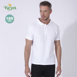 Polo Adulto Blanco "keya" 100% Algodón Ring Spun, Pique 180 g/ m2