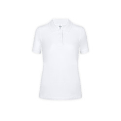 Polo Mujer Blanco "keya" 100% Algodón Ring Spun, Pique 180 g/ m2