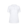 Polo Mujer Blanco "keya" 100% Algodón Ring Spun, Pique 180 g/ m2