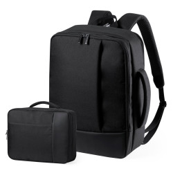 Mochila Portadocumentos Poliéster 300D/ Polipiel