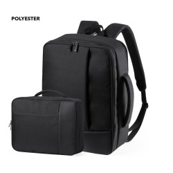 Mochila Portadocumentos Poliéster 300D/ Polipiel